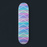 Iridescent Modern Girly Pink Blue Personalisiert S Skateboard<br><div class="desc">Iridescent Modern Girly Pink Blue Personalisiert bietet eine moderne bunt irisierende Hintergrund in Rosa,  lila und blau mit Ihrem personalisierten Namen. Personalisieren Sie diese,  indem Sie den Text in dem dafür vorgesehenen Textfeld bearbeiten. Entworfen von ©Evco Studio www.zazzle.com/store/evcostudio</div>