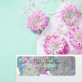 Iridescent Modern Glam Rücksendeadresse