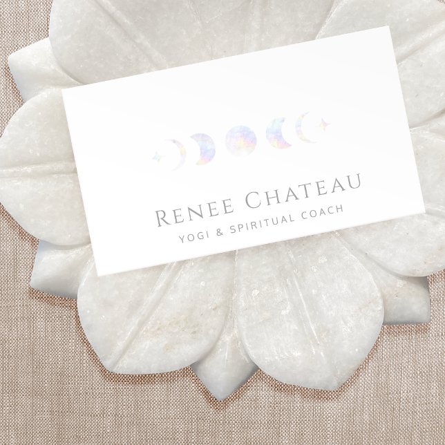 Iridescent Moon Phase Visitenkarte (Von Creator hochgeladen)