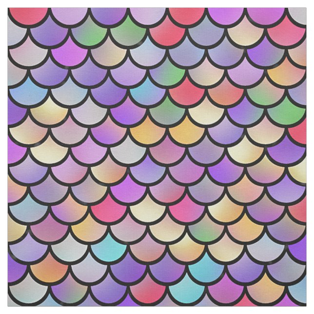 Iridescent Multicolor Mermaid Scales Stoff (Muster)