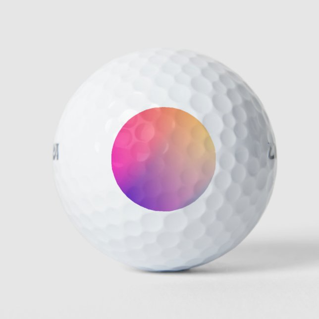 Iridescent Neon Hot Pink Fotografie Rainbow Cool Golfball (Vorderseite)