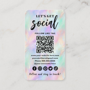 Iridescent Opal stilvoller QR Code Verbindung mit Visitenkarte