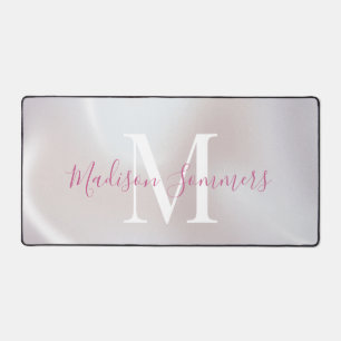 Iridescent Pearlescent Mit Monogramm Desk Mat Schreibtischunterlage