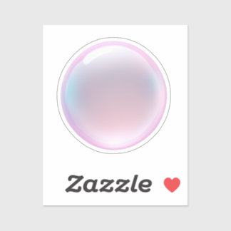 Iridescent Pink Bubble Emoji Aufkleber