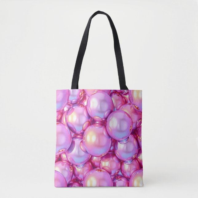 Iridescent Pink Glossy 3D Bubble Pattern Aesthetic (Vorderseite)