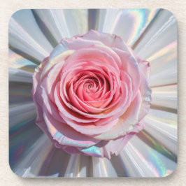 Iridescent Pink Rose Opaleszent Untersetzer Set