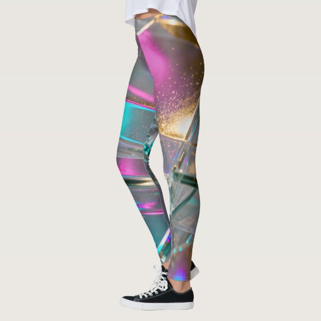 Iridescent Rainbow  - Holographic Glitter  Leggings (Links)