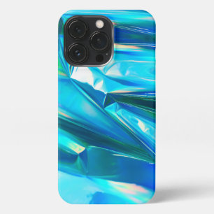 Iridescent Rainbow Metallic Pastel Aqua iPhone 13 Pro Hülle