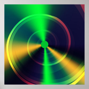 Iridescent Rainbow Swirl Poster