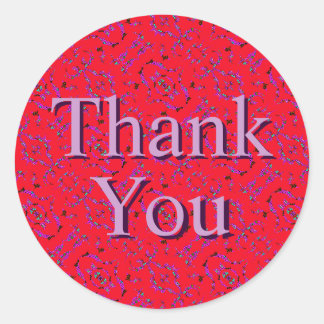 Iridescent Red Lila Pattern Danke Stickers
