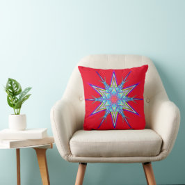 Iridescent schimmerende Snowflake Star Throw Kisse Kissen