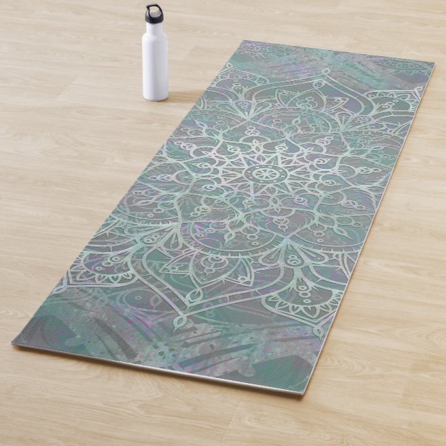 Iridescent Shimmer Mandala Boho Chic Gym Yogamatte (Beispiel)