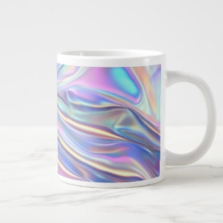 Iridescent Shiny Metallic Fabric, Teal Gold Purple Jumbo-Tasse