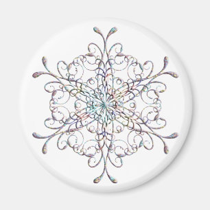 Iridescent Snowflake Magnet