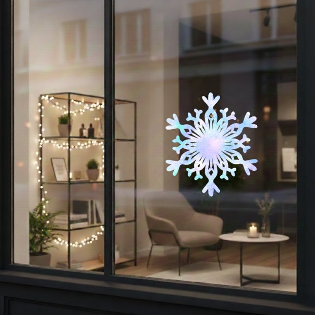 Iridescent Snowflake Window Fensteraufkleber (Iridescent Snowflake Window Cling)