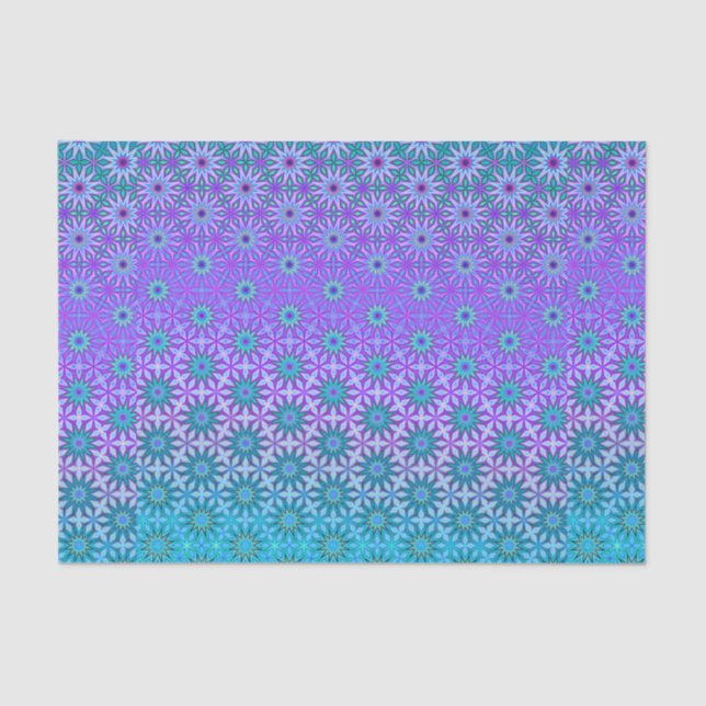 Iridescent Teal & Purple Decoupage Seidenpapier (Vorderseite)