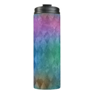 Iridescent Vintag Harlequin Muster Thermosbecher