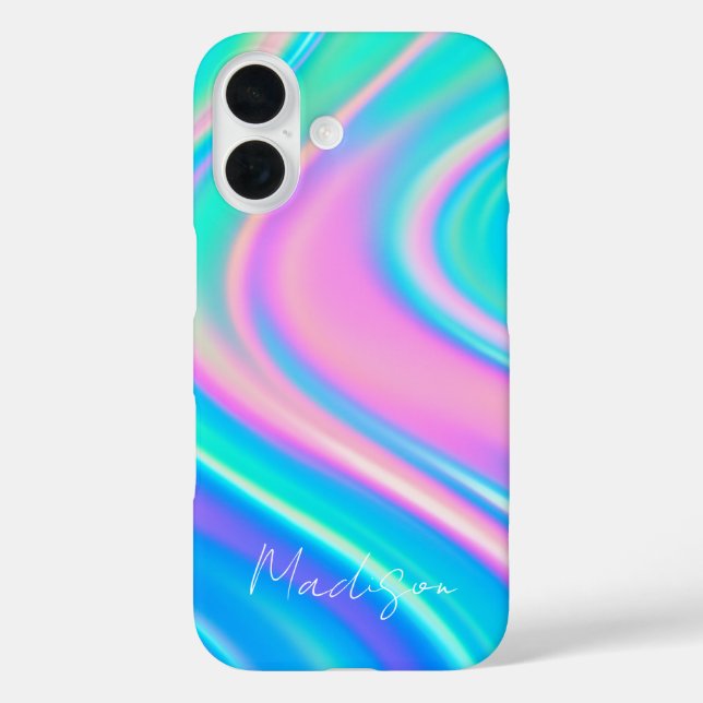 Iridescent Wave Flow Case-Mate iPhone Hülle (Rückseite)