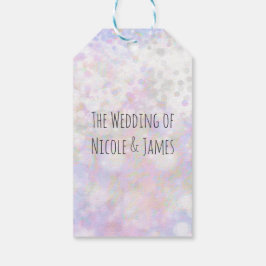 Iridescent White Sparkle Glam Wedding Party Gefall Geschenkanhänger