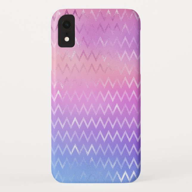 Iridescent Zig Zag Muster Case-Mate iPhone Hülle (Rückseite)