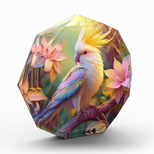Iridesing Wing Cockatiel Fantasy Bird Fotoblock (Links)
