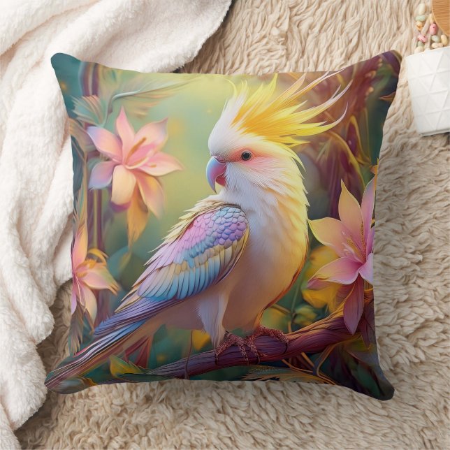Iridesing Wing Cockatiel Fantasy Bird Kissen (Decke)