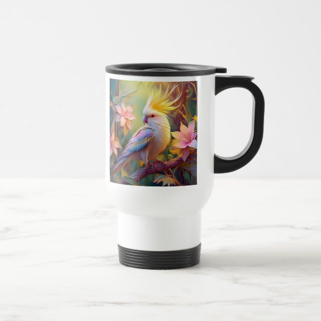 Iridesing Wing Cockatiel Fantasy Bird Reisebecher (Rechts)