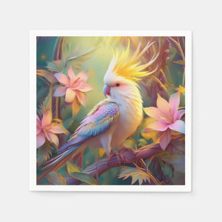 Iridesing Wing Cockatiel Fantasy Bird Serviette