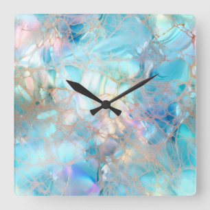 Iridestische Wall-Uhr Quadratische Wanduhr