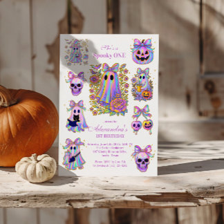 Irideszente Kokette Gruselige EINE Halloween Einladung