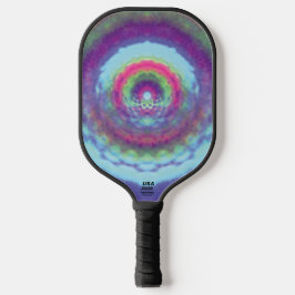 Irideszentes Portal - Psychedelisches Mandala Pickleball Schläger