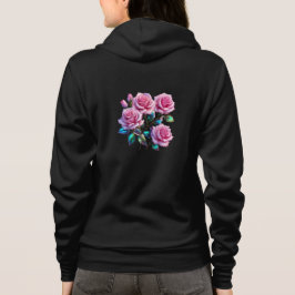 Irideszierende holografische Rose auf Stems Hoodie