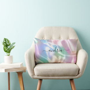 Irideszierendes Design, Personalisieren des schwar Lendenkissen