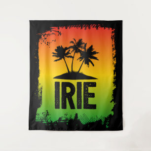 IRIE Jamaican Rastafarian Gruß Sunset Print Wandteppich