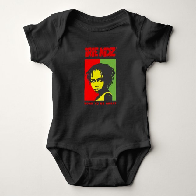 IRIE KIDZ® "Rasta Kinder" Baby-Bodysuit Baby Strampler (Vorderseite)