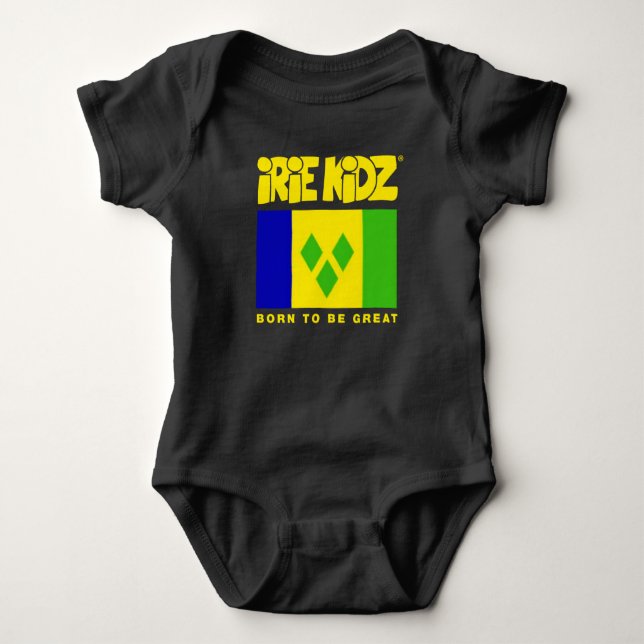 iRiE KiDZ® 'St. Babybodyanzug mit Vincent Flag Baby Strampler (Vorderseite)