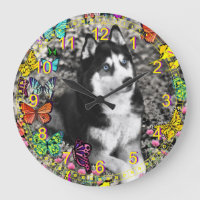 Irie the Siberian Husky in Butterflies II