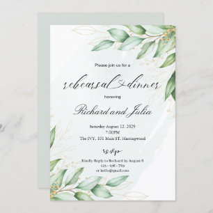 IRINA Probe Dinner Einladung Vorlage, grün