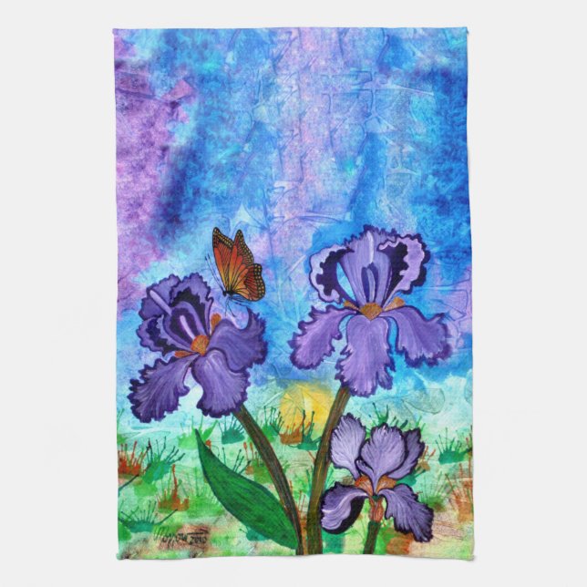 Iris an Sonnenaufgang 16" x 24" Handtuch (Vertikal)
