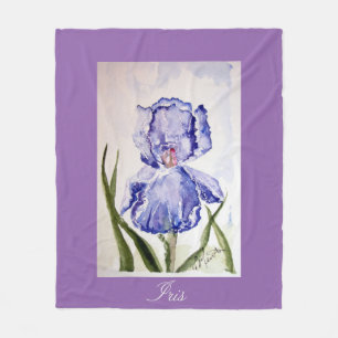 Iris-Aquarell-Babydecke Fleecedecke