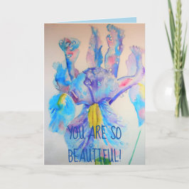 Iris Art floral so schöne Geburtstagskarte Karte