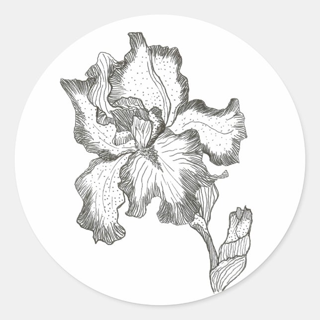 Iris-Aufkleber Runder Aufkleber (Vorderseite)