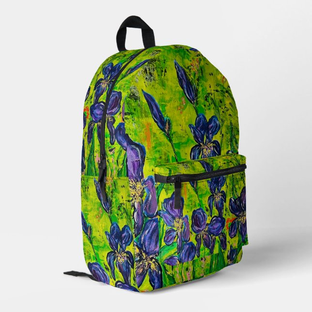 Iris Backpack Bedruckter Rucksack (Rückseitige Ecke links)