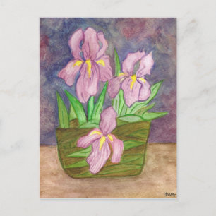 Iris Basket Postcard Postkarte
