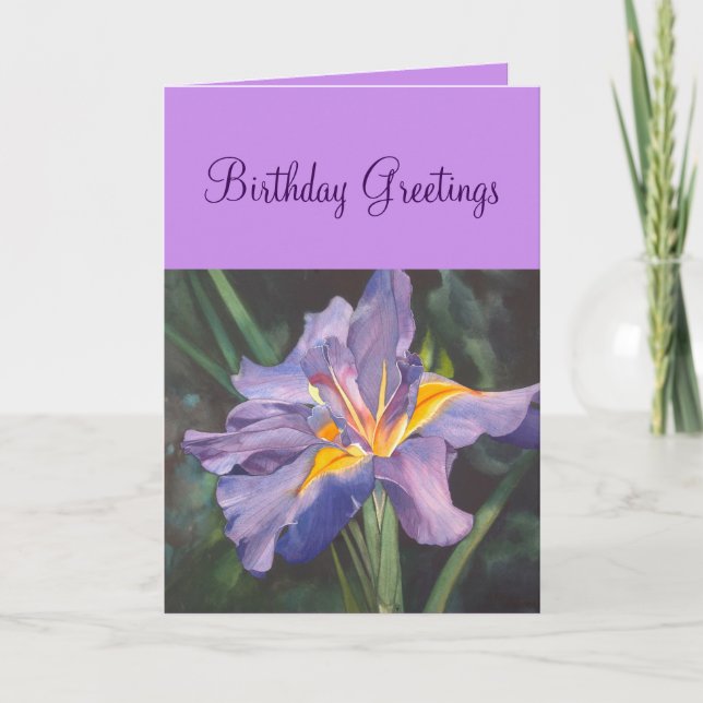 Iris Birthday Karte (Vorderseite)