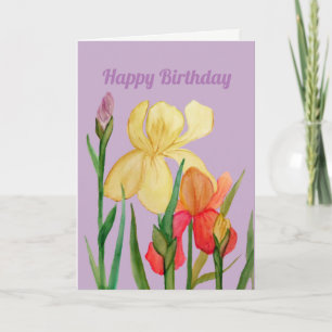 Iris Birthday Karte