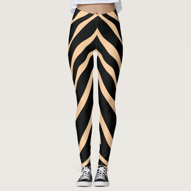 Iris Black Linear Towy Leggings (Vorderseite)