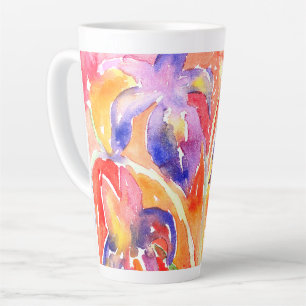 Iris Blume Aquarellmalerei Milchtasse