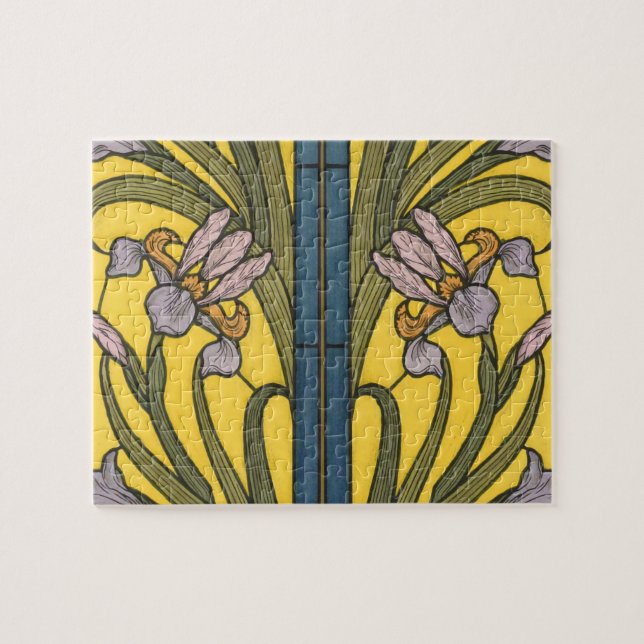 Iris Blume Art Nouveau Glass Pattern Puzzle (Horizontal)
