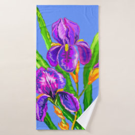 Iris Blume Badetuch Badehandtuch